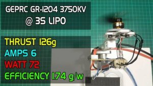 GEPRC GR1204 3750KV -  Motor Review & Thrust Test (RCB1520)