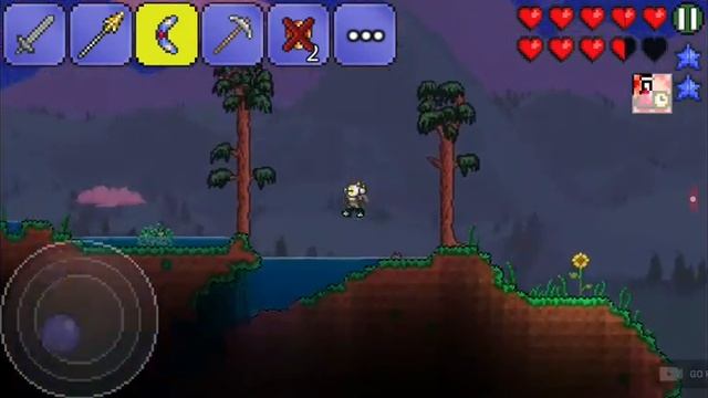 Terraria #2 БОЙ с королём слизней и поиск руды смотреть онлайн