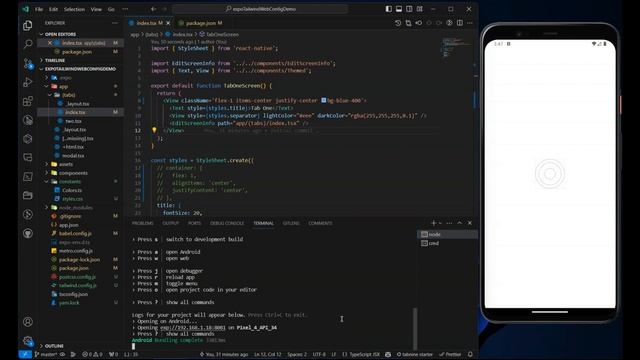 Configuring TailwindCSS for React-Native Expo-Web using NativeWind