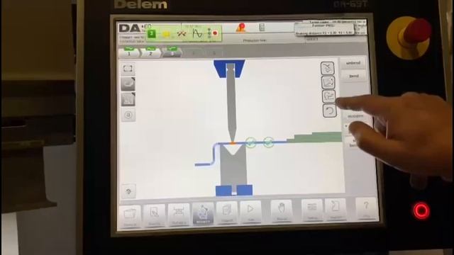 Гибка на листогибочном прессе CFI Platinum 41250.Автоматическое измерение толщины металла и давления