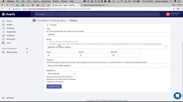 Revy Countdown Timer - Create Multiple Timers