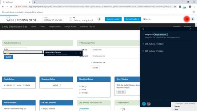 How to Create First UI Web Test in TestProject Automation Tool |