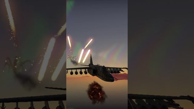 Су-25 отстреливает средства противодействия, War Thunder.