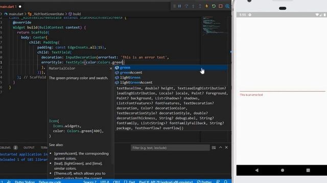 Flutter Textfield Error Text Color | Flutter Tutorial | Flutter For Beginners