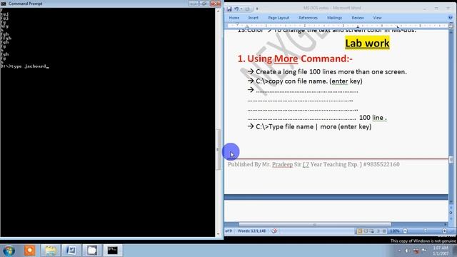 Learn ms dos in hindi | external command mem, chkdsk, more | dos (operation system) hindi