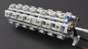Постройте и испытайте двигатели Lego V8, U12, H16, X24, многорядный лучевой-42, S100