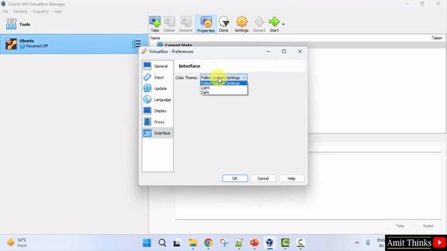 How to set Dark Theme on VirtualBox