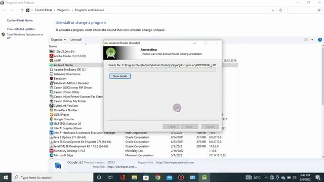 Tutorial Uninstall Aplikasi Android Studio Sampai Akarnya
