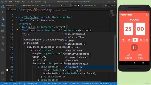 Pomodoro Timer App Using Flutter | Flutter App #3 | Backslash Code
