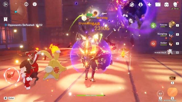 Yaoyao Amber Xiangling Itto The Best Squad Showcase - Master Summoner of Genshin Impact