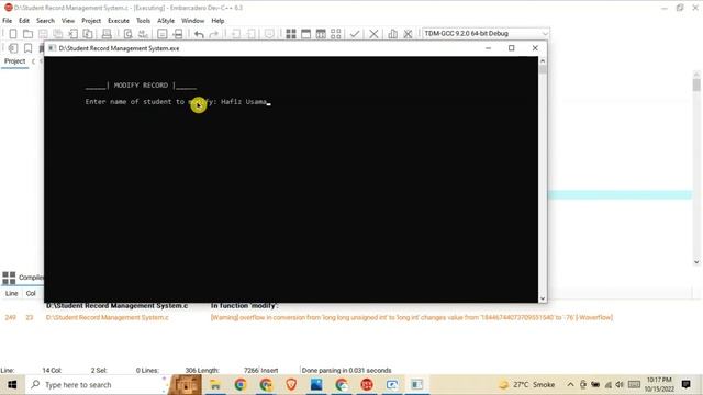 Student Record Management System  Project in C Language | Student Record Project | C  Projects #cpp