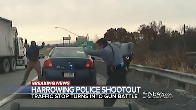 Video shows moment traffic stop becomes near-fatal gun battle смотреть онлайн