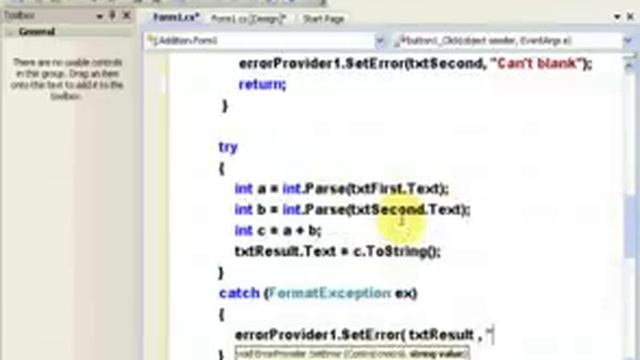 How to use Error provider in C sharp ... More Video go to www.projectcode.webs.com