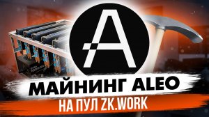 МАЙНИНГ АЛЕО НА ПУЛ ZK.WORK | НАСТРОЙКА НА HIVEOS И RAVEOS