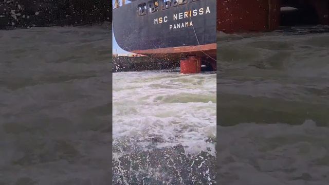 EXTREMELY POWERFUL SHIP PROPELLER!🚢 #marinelife смотреть онлайн