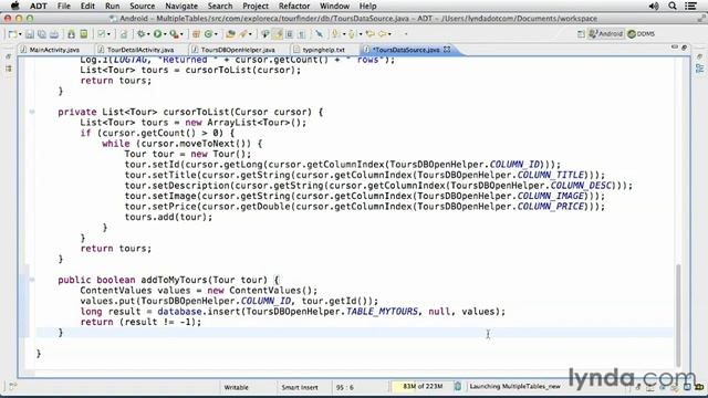 05 03 multitable Android SDK Local Data Storage