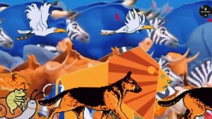 animal stampede video animated animals running birds horse dog elephant tiger zebra  monkey