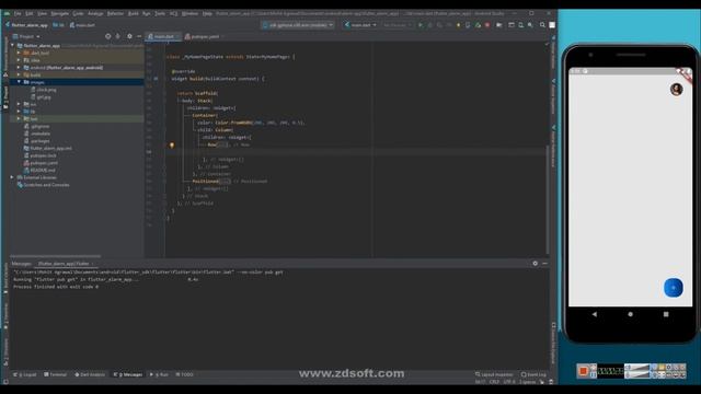 Alarm app UI design in Flutter | Speed up code | Flutter tutorial for beginners.