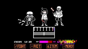 Bad Time Trio HARD MODE By FDY Noob Mode | Undertale Fangame