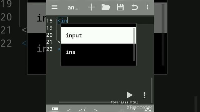 How To Create Registration Form in HTML | HTML Registration form using Android Mobile anWriter App