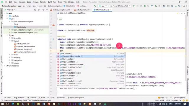Add Custom Toolbar To Bottom Navigation Activity With Android Studio Latest Version.