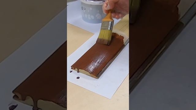 Лазурь для дерева dkWoodwax орех  нанесение и демонстрация