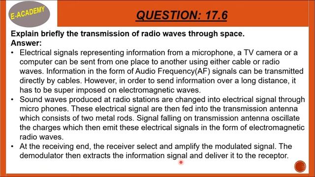 Federal Board-Physics-Class-10-Chapter-17-Information and Communication Technology-Review Questions