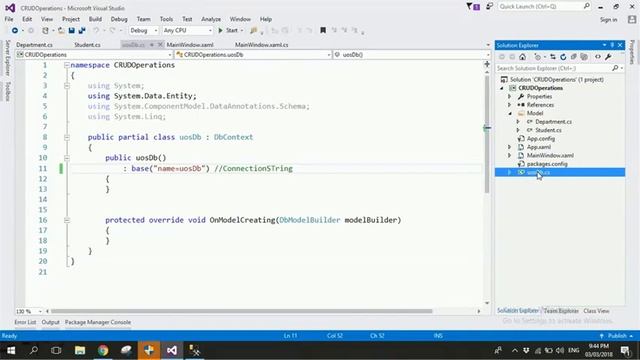 CRUD Operation Useing EF CodeFirst Part 1