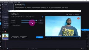 How to Stabilize shaky footage Movavi Video Editor Plus