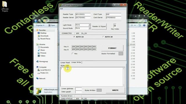 RFID NFC and Mifare programming - Delphi 7 (Windows) example for uFRCoder Simple смотреть онлайн