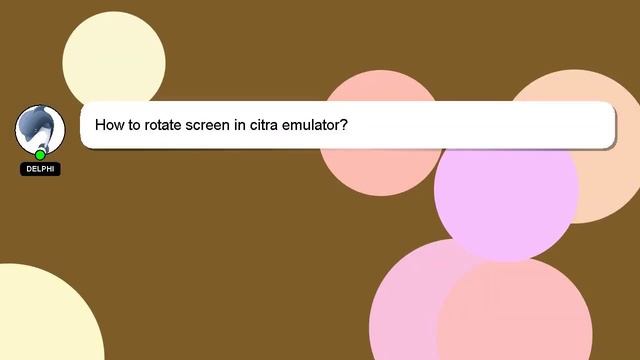 How to rotate screen in citra emulator?