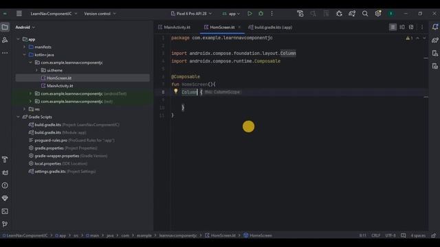 Navigation Component In Jetpack Compose Using Kotlin | Android Studio