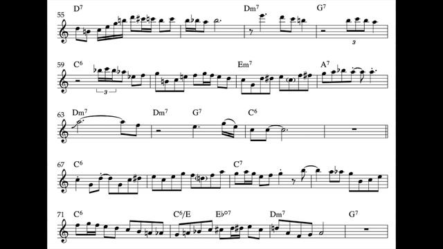 The Best Things In Life Are Free - AMAZING SOLO by Sonny Stitt Alto Sax TRANSCRIPTION смотреть онлайн