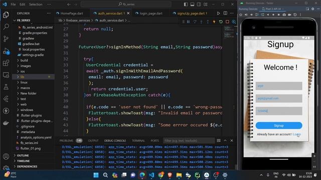 Exception Handling in flutter | Firebase | Toast -  Snackbar | error handling