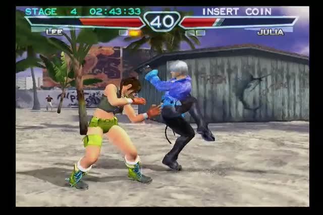 Tekken 4 PS2 - Arcade Mode with Lee and Lei