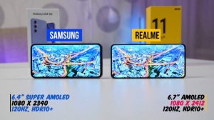 Samsung A54  -  RealMe 11 Pro Plus