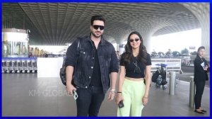 Jasmin Bhasin With BF Aly Goni Off To Kashmir For Vacation Snapped By Media @ Airport