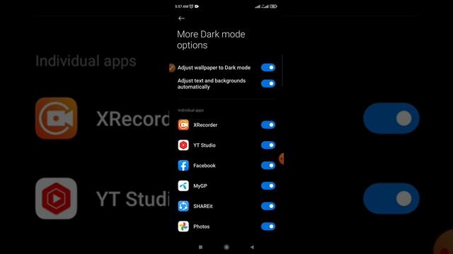 How to MyGP Apps Dark mode not enable on Android phone