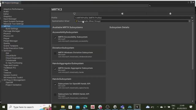 How do I set up MRTK3 in Unity and Enable OpenXR Settings for HoloLens?