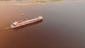 Закат на Волге, аэросъемка Нижний Новгород
