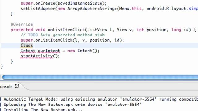 Android Application Development Tutorial   020   Starting an Activity with a Class Object