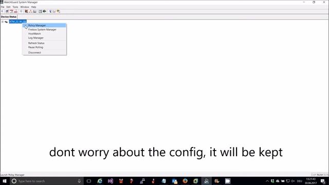 Watchguard firmware upgrade / update