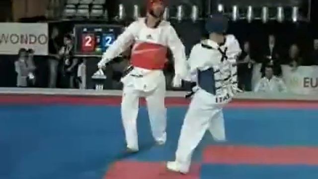 European Taekwondo Championships 2008 Rome over 84 kg Italy vs Greece Round 2 смотреть онлайн