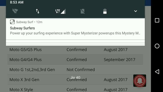 Motorola moto g4 plus and g4 Android 8.0 OREO update