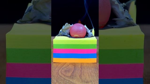 1000°C RHCB vs Sticky Notes 📝😱#satisfying #experiment #science #asmr #redhotballvs #rhcb