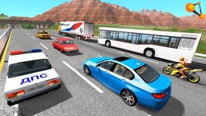 BeamNG Drive - Реалистичные автомобильные аварии и погони и ДТП. Бимка.