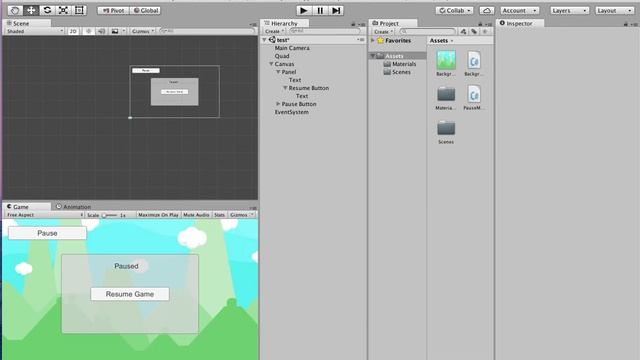 Unity 2D Pause button tutorial - By Hevar