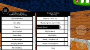 playtime swapped basics mod menu baldi basics android mods
