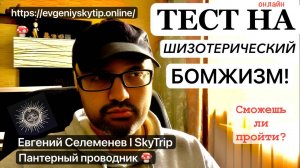 ТЕСТ НА ШИЗОТЕРИЧЕСКИЙ БОМЖИЗМ I SkyTrip