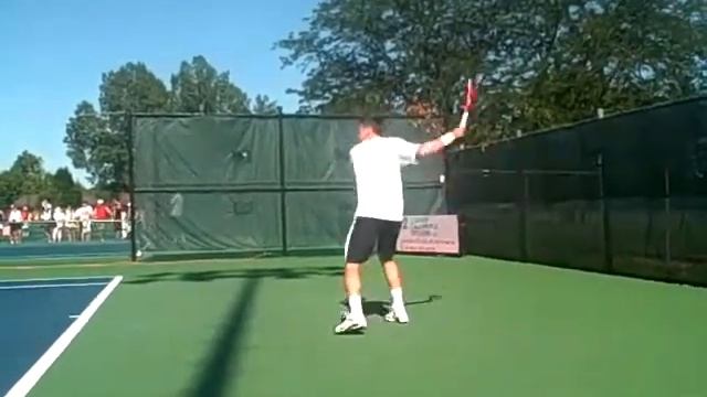 Robin Soderling practicing Western & Southern Masters Open